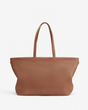 Bolso Tote Cuyana Classic Easy Cremallera Mujer Marrones | XRU10067ZS