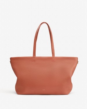 Bolso Tote Cuyana Classic Easy Cremallera Mujer Rojas Marrones | AQI4846BV