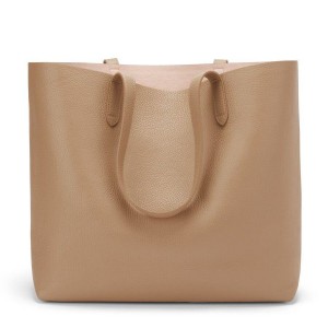 Bolso Tote Cuyana Classic Structured Cuero Mujer Kaki | LEZ7864RA