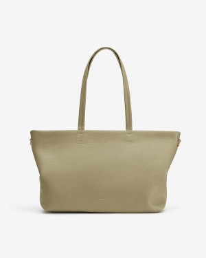 Bolso Tote Cuyana Small Easy Cremallera Mujer Verde | YAE5032DJ