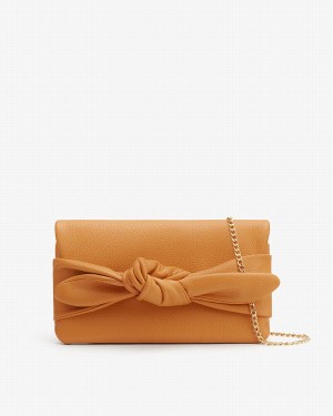 Bolso de Mano Cuyana Bow Mujer Amarillo | IKU2988LT