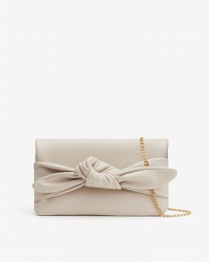 Bolso de Mano Cuyana Bow Mujer Blancas | ZRS9520YU