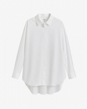 Camisas Cuyana Poplin Oversized Mujer Blancas | JRQ467AU