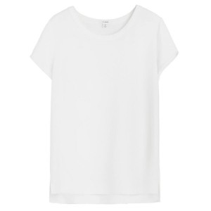 Camiseta Cuyana Silk High-Low Tee Mujer Blancas | GMO5470KI