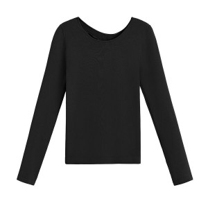 Camiseta Cuyana Stretch Long Sleeve Tee Mujer Negras | ZTB8718DK