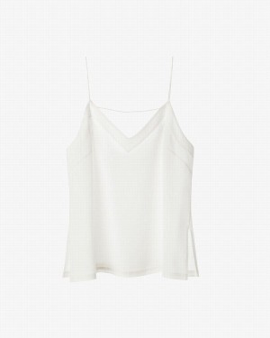 Camiseta Tirantes Cuyana Silk Cami Mujer Blancas | OSQ964XE