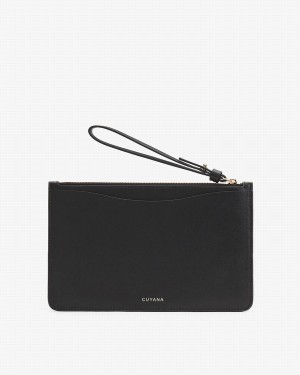 Carteras Cuyana Slim Wristlet Mujer Negras | HBB41CH