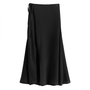 Falda Cuyana Wrap Maxi Cover Up Mujer Negras | CSJ6565KW