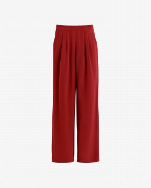 Pantalon Cuyana Silk Anchos-Leg Mujer Rojas | WFW4721GZ