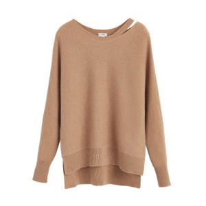 Truien Cuyana Recycled Cashmere Split-Neck Mujer Marrones | OHL3459TX