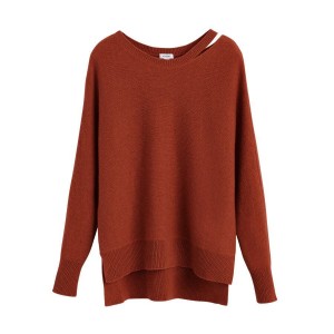 Truien Cuyana Recycled Cashmere Split-Neck Mujer Naranjas Oscuro | BVD8246MA