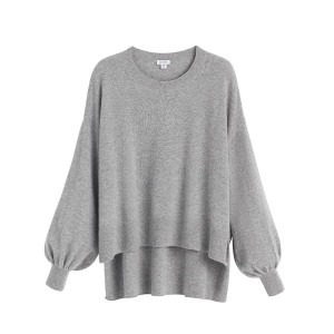 Truien Cuyana Single-Origin Cashmere Open Side Mujer Gris Claro | VMI584PF