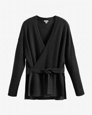 Truien Cuyana Single Origin Cashmere Wrap Mujer Negras | LJY7389WV