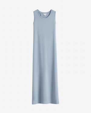 Vestido Cuyana Drape-Back Mujer Azules | UZO5658SM