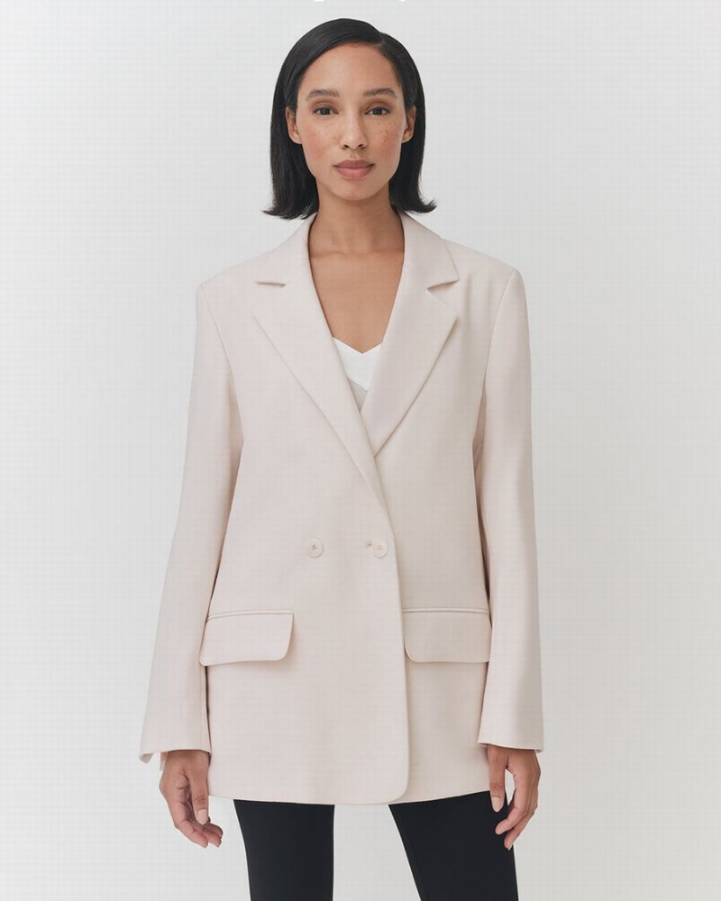 Blazers Cuyana Relaxed Mujer Creme Blancas | CEC2989JT