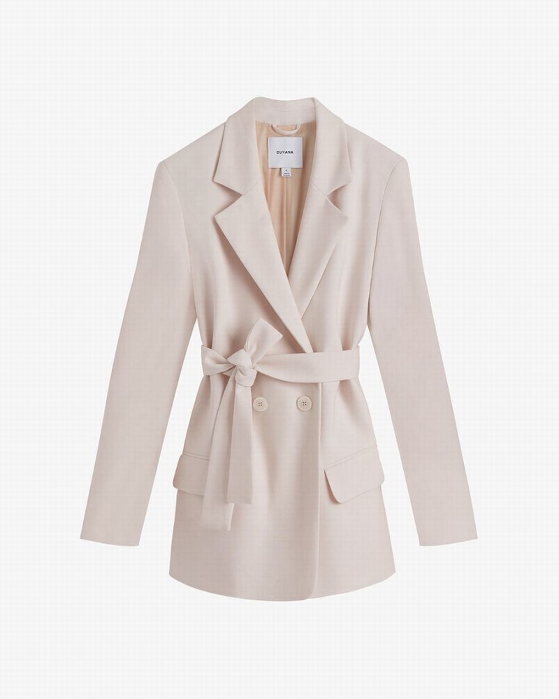 Blazers Cuyana Relaxed Mujer Creme Blancas | CEC2989JT