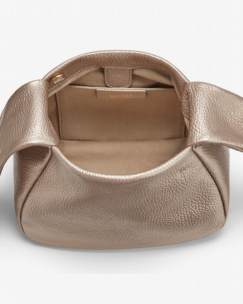 Bolsa De Hombro Cuyana Mini Bow Mujer Doradas | XIK5155WH