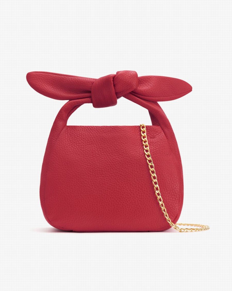 Bolsa De Hombro Cuyana Mini Bow Mujer Rosas Rojas | XJE8829KD