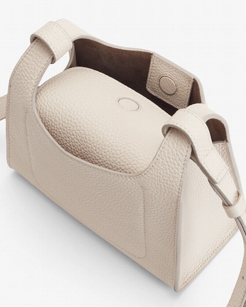 Bolsa De Hombro Cuyana Mini Double Loop Mujer Blancas | BRZ4915IR