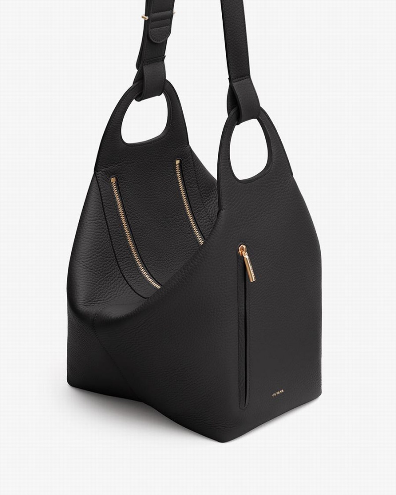 Bolsa De Hombro Cuyana Paloma Mujer Negras | BEC2685TW