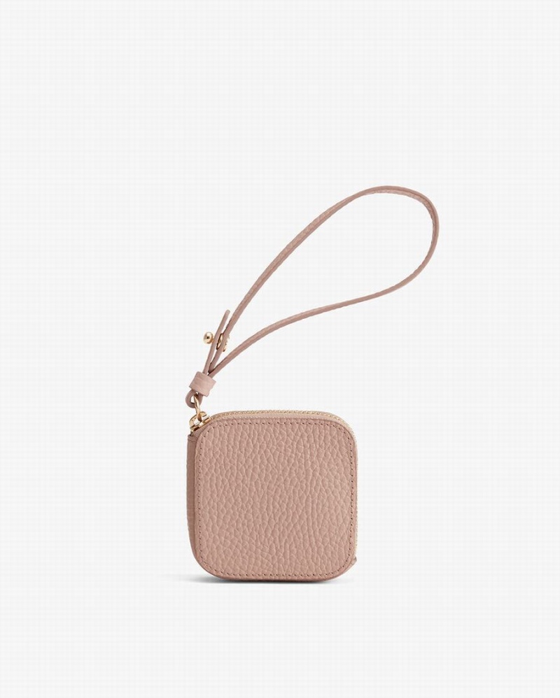 Bolsa Estuche Cuyana Cuero Airpod Mujer Rosas | GTP6491YO