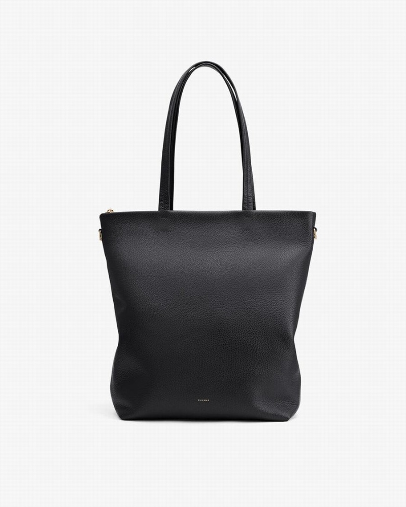 Bolso Tote Cuyana Altas Easy Cremallera Mujer Negras | KIX128VT