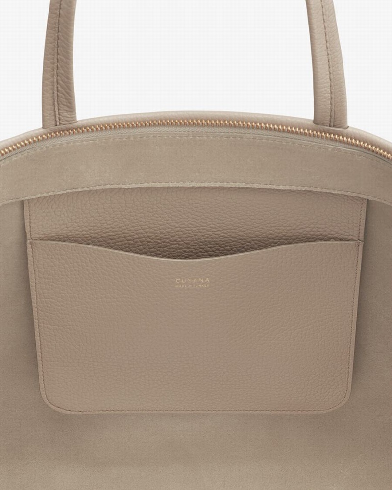 Bolso Tote Cuyana Altas Easy Cremallera Mujer Gris | NEE232WV