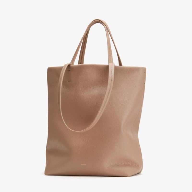 Bolso Tote Cuyana Altas Easy Mujer Kaki | QEZ5227IR