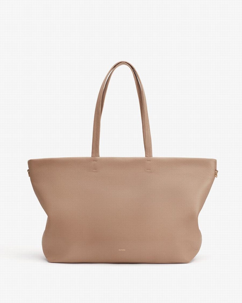 Bolso Tote Cuyana Classic Easy Cremallera Mujer Kaki | CAA5176VE