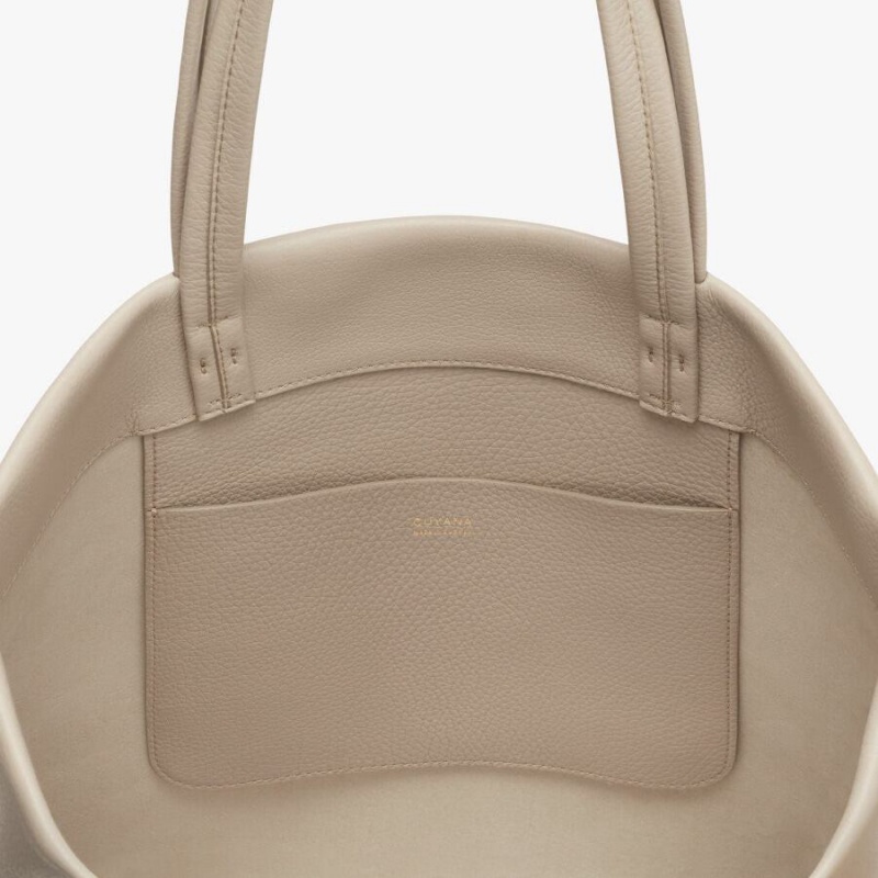 Bolso Tote Cuyana Classic Easy Mujer Gris | HNT4892HB