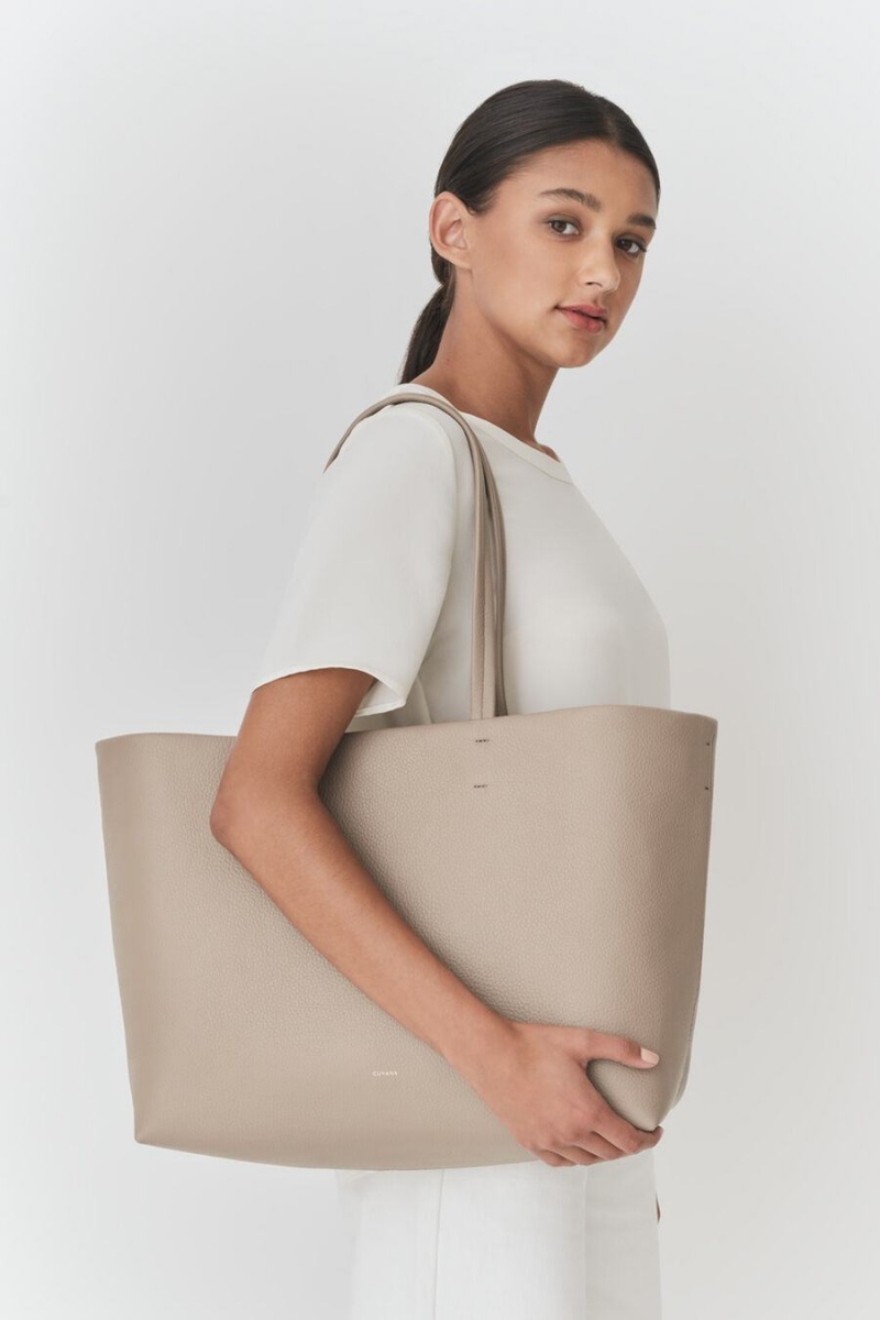 Bolso Tote Cuyana Classic Easy Mujer Gris | HNT4892HB