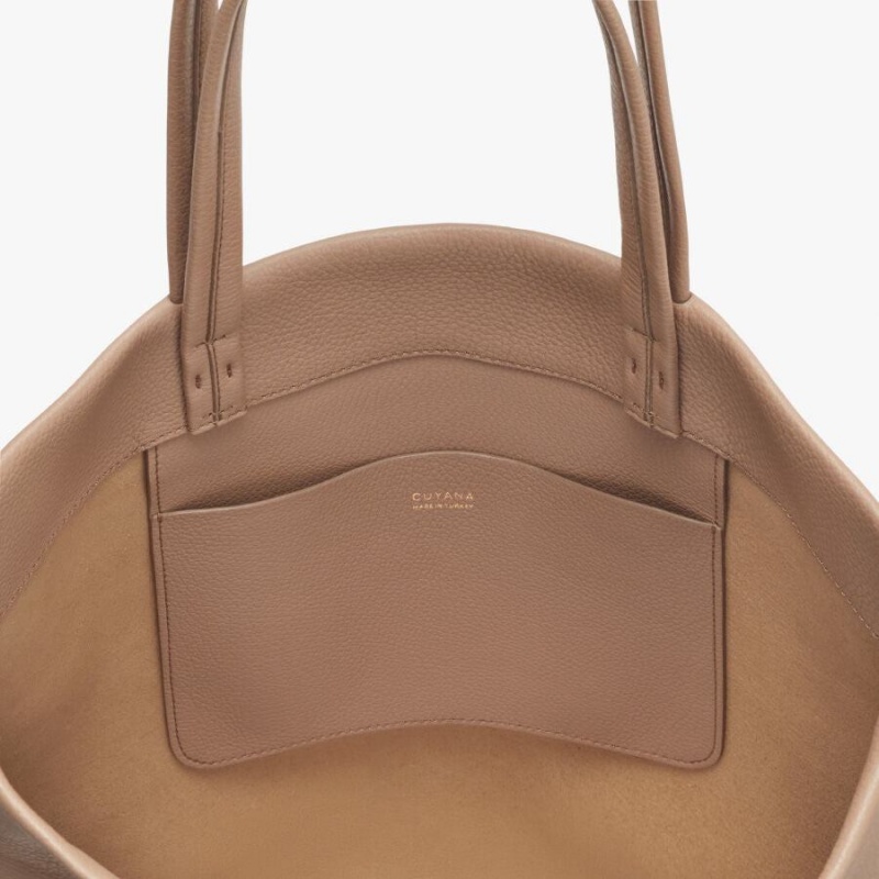 Bolso Tote Cuyana Classic Easy Mujer Kaki | ECG6945YR