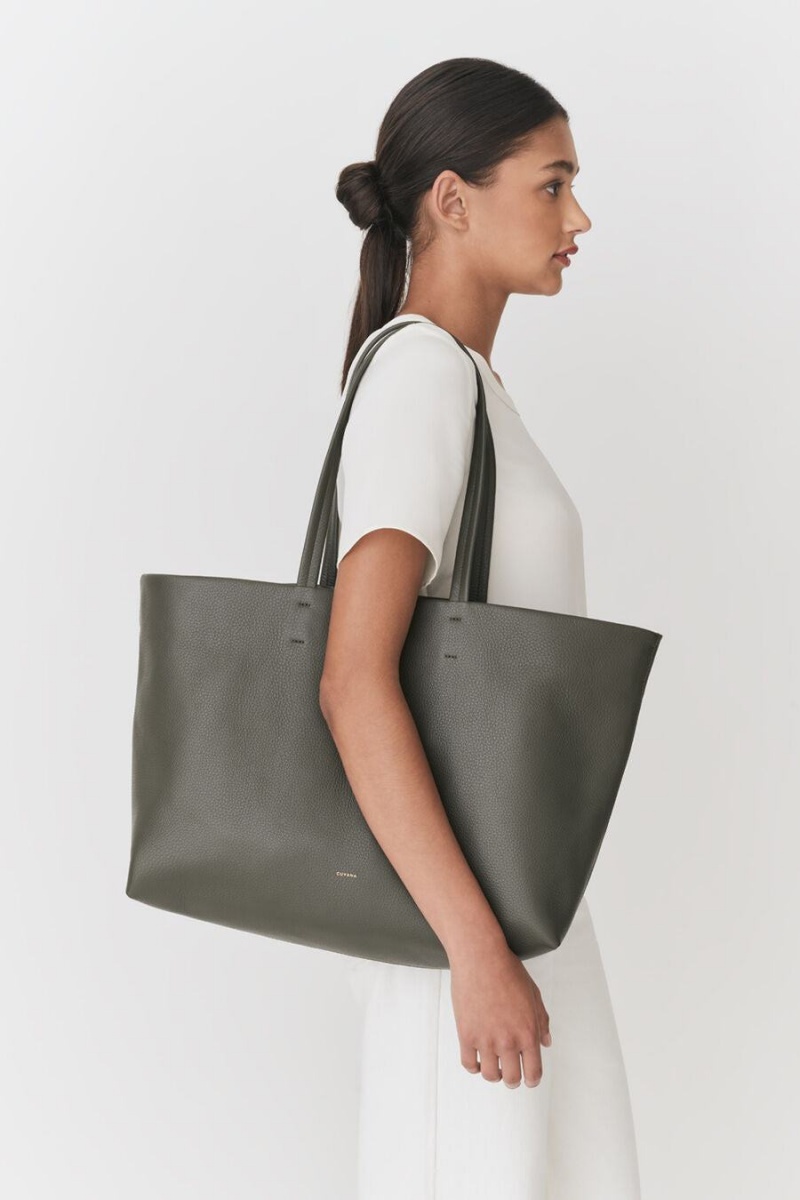 Bolso Tote Cuyana Classic Easy Mujer Verde Oscuro | KNT7299LE