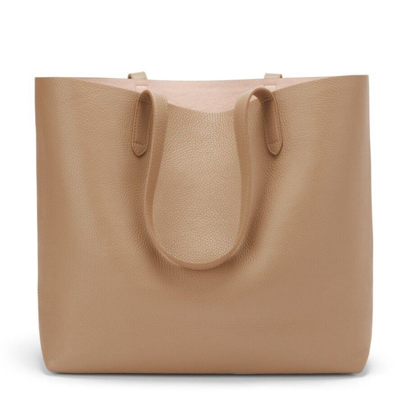 Bolso Tote Cuyana Classic Structured Cuero Mujer Kaki | LEZ7864RA