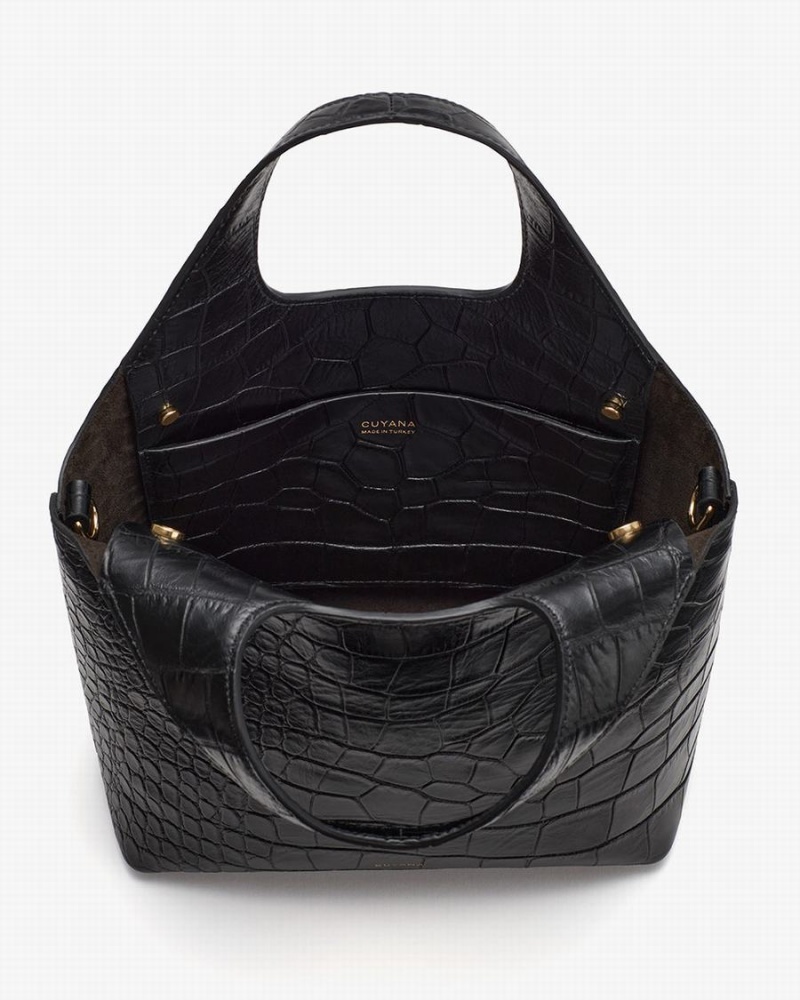 Bolso Tote Cuyana Mini System Mujer Negras | JSW2844RE