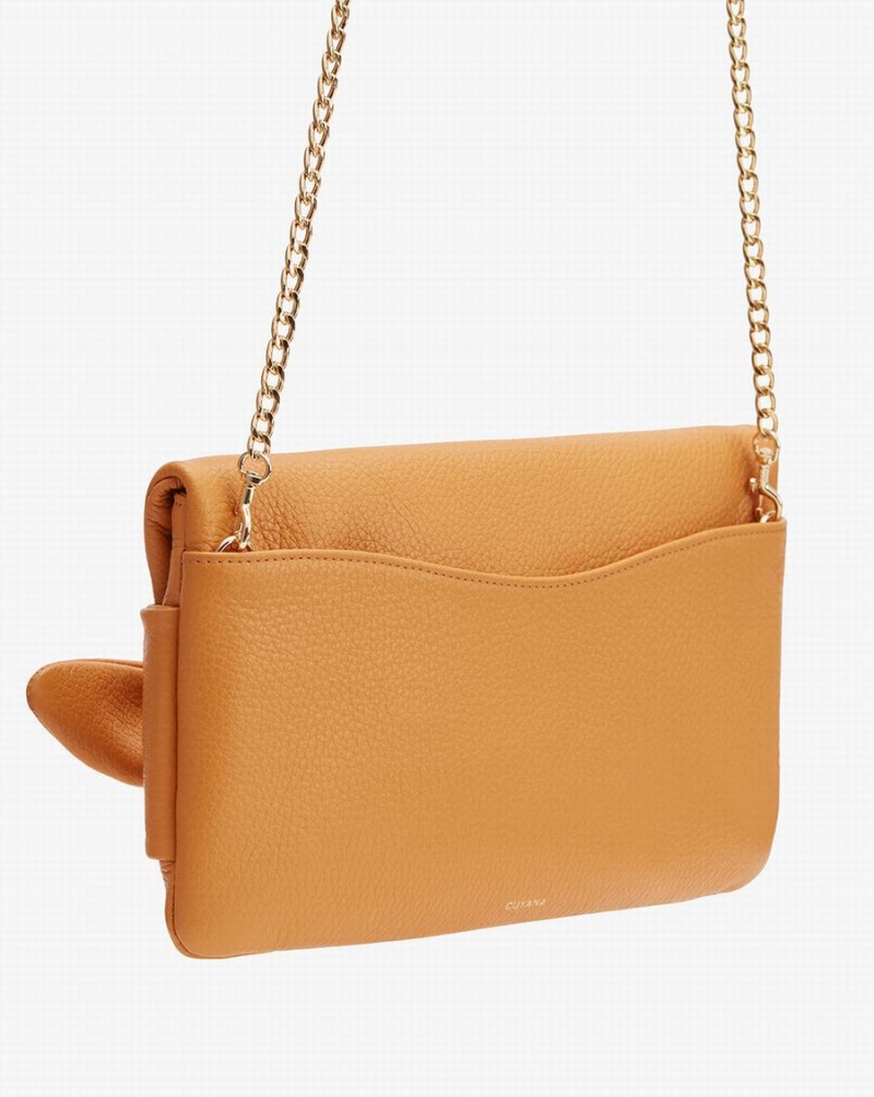 Bolso de Mano Cuyana Bow Mujer Amarillo | IKU2988LT