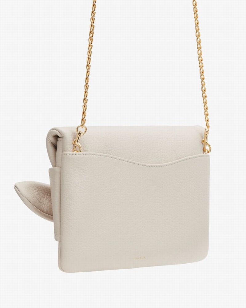 Bolso de Mano Cuyana Bow Mujer Blancas | ZRS9520YU