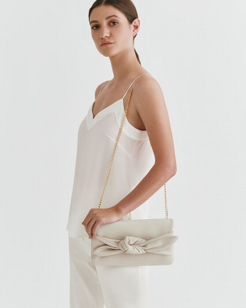 Bolso de Mano Cuyana Bow Mujer Blancas | ZRS9520YU