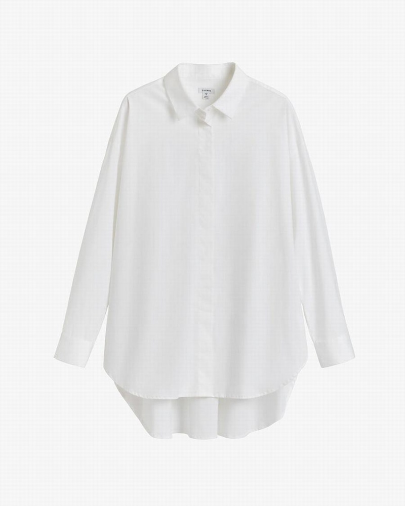 Camisas Cuyana Poplin Oversized Mujer Blancas | JRQ467AU