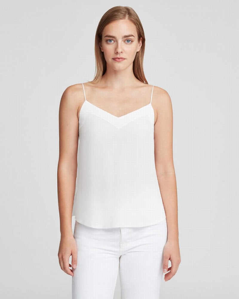 Camiseta Tirantes Cuyana Silk Cami Mujer Blancas | OSQ964XE