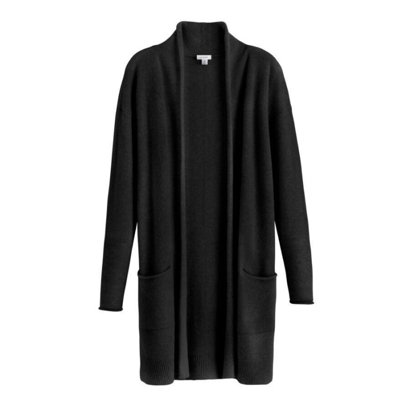 Cárdigan Cuyana Single-Origin Cashmere Long Mujer Negras | KCV3622QI