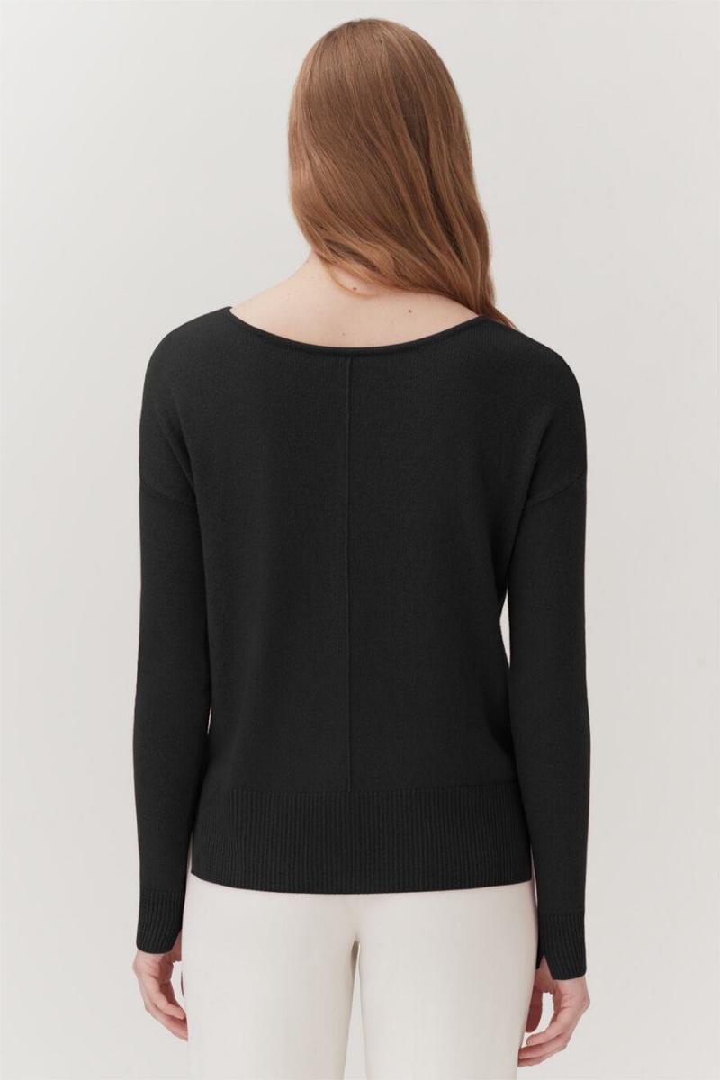 Cárdigan Cuyana Single-Origin Cashmere Mujer Negras | IBJ5285UO