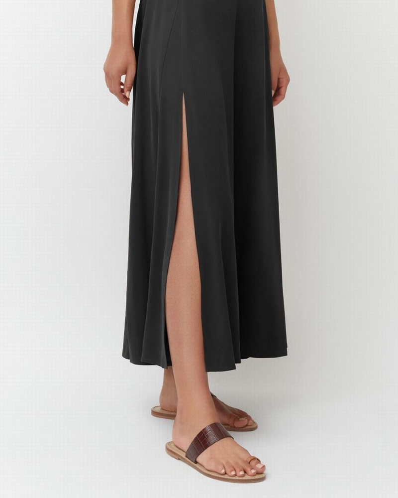 Falda Cuyana Washable Silk Maxi Mujer Negras | WCP6394GX