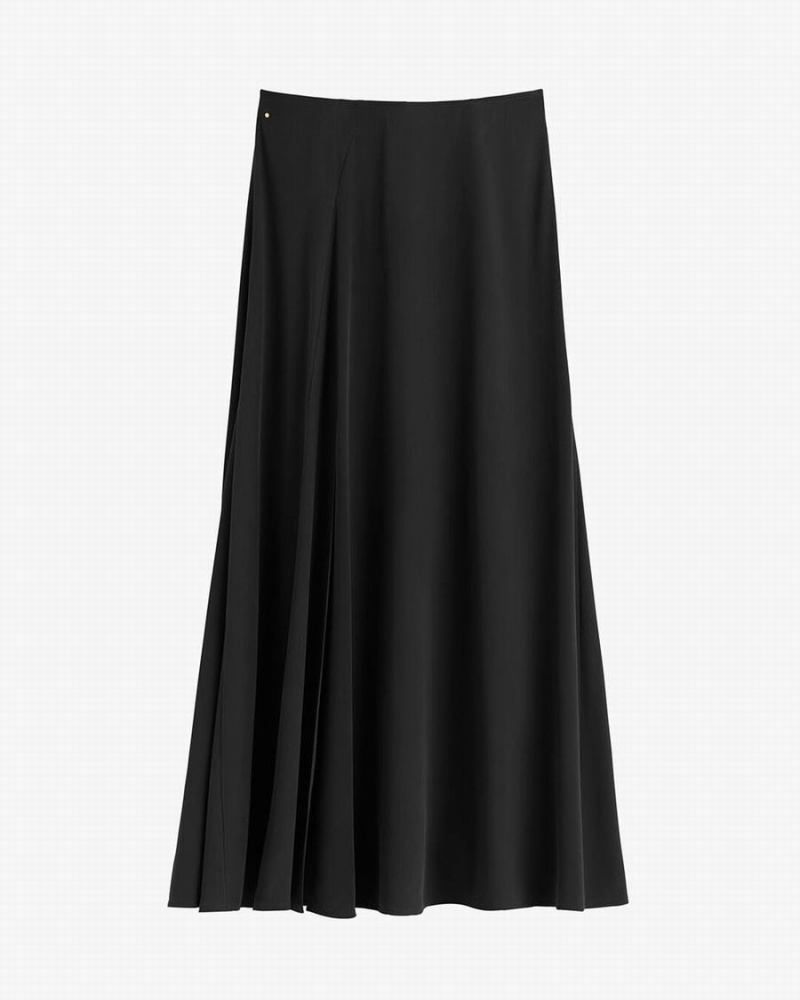 Falda Cuyana Washable Silk Maxi Mujer Negras | WCP6394GX