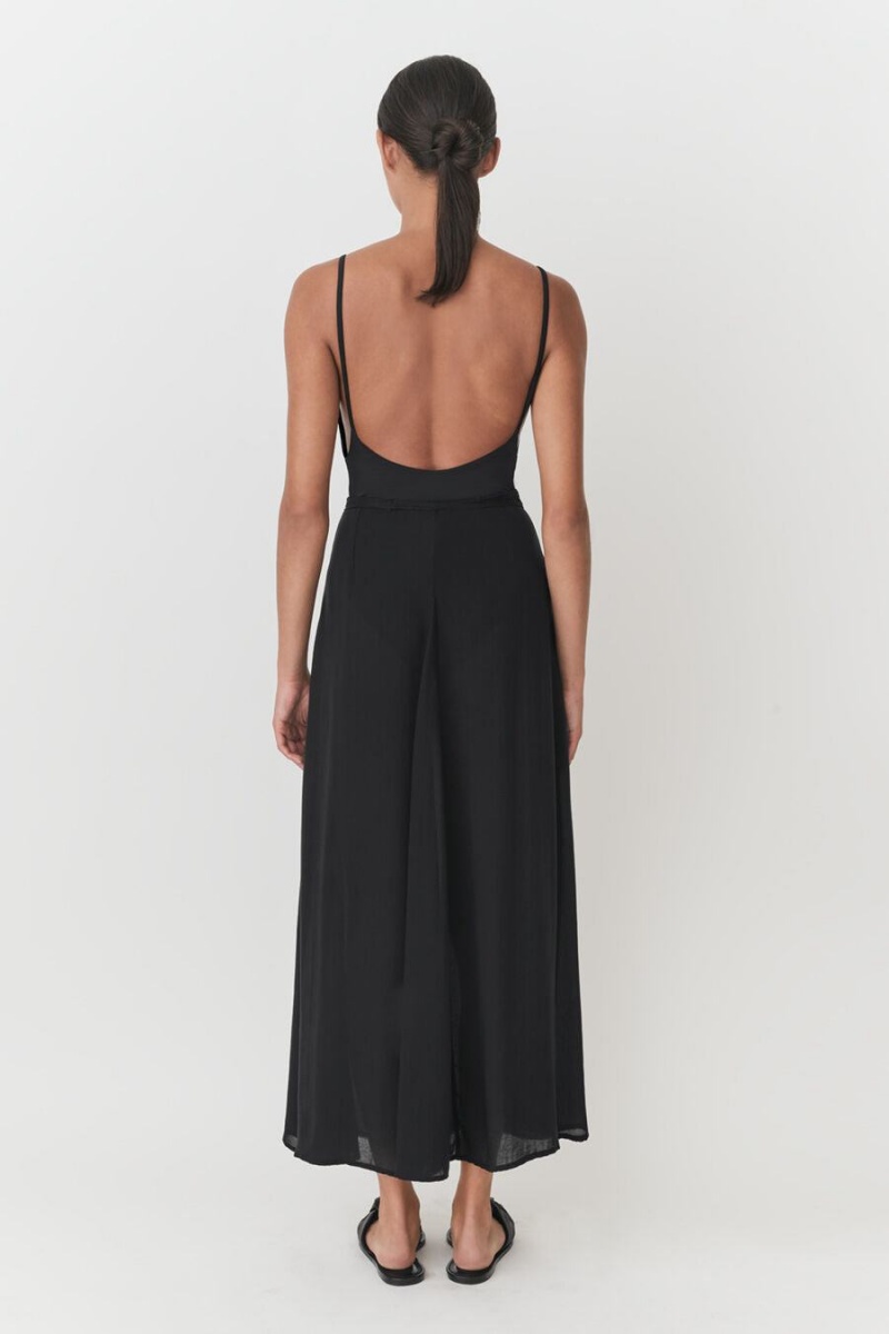 Falda Cuyana Wrap Maxi Cover Up Mujer Negras | CSJ6565KW