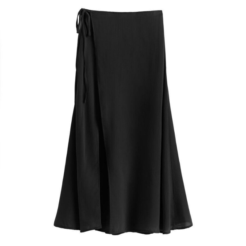 Falda Cuyana Wrap Maxi Cover Up Mujer Negras | CSJ6565KW