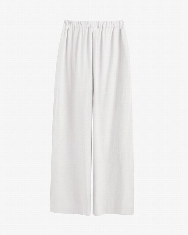 Pantalon Cuyana Linen Anchos Leg Mujer Blancas | KNV1186DF