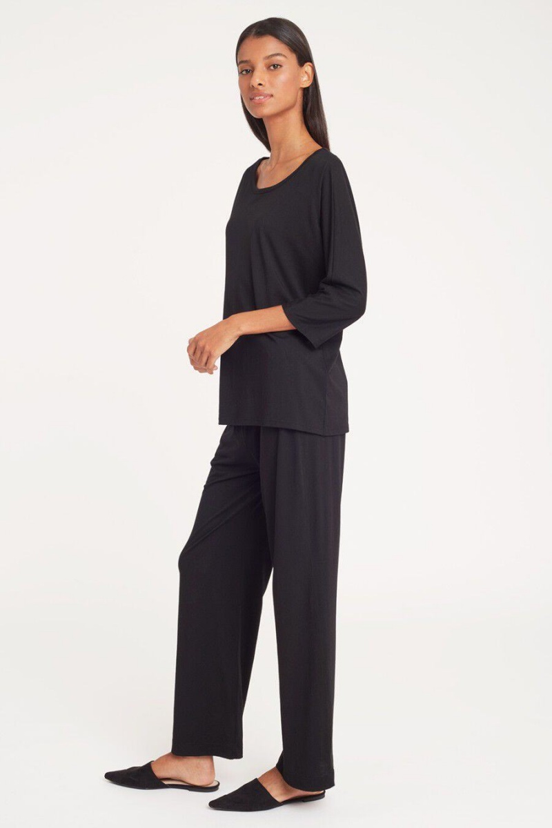 Pantalon Cuyana Organic Pima Classic Mujer Negras | TSR7056CM