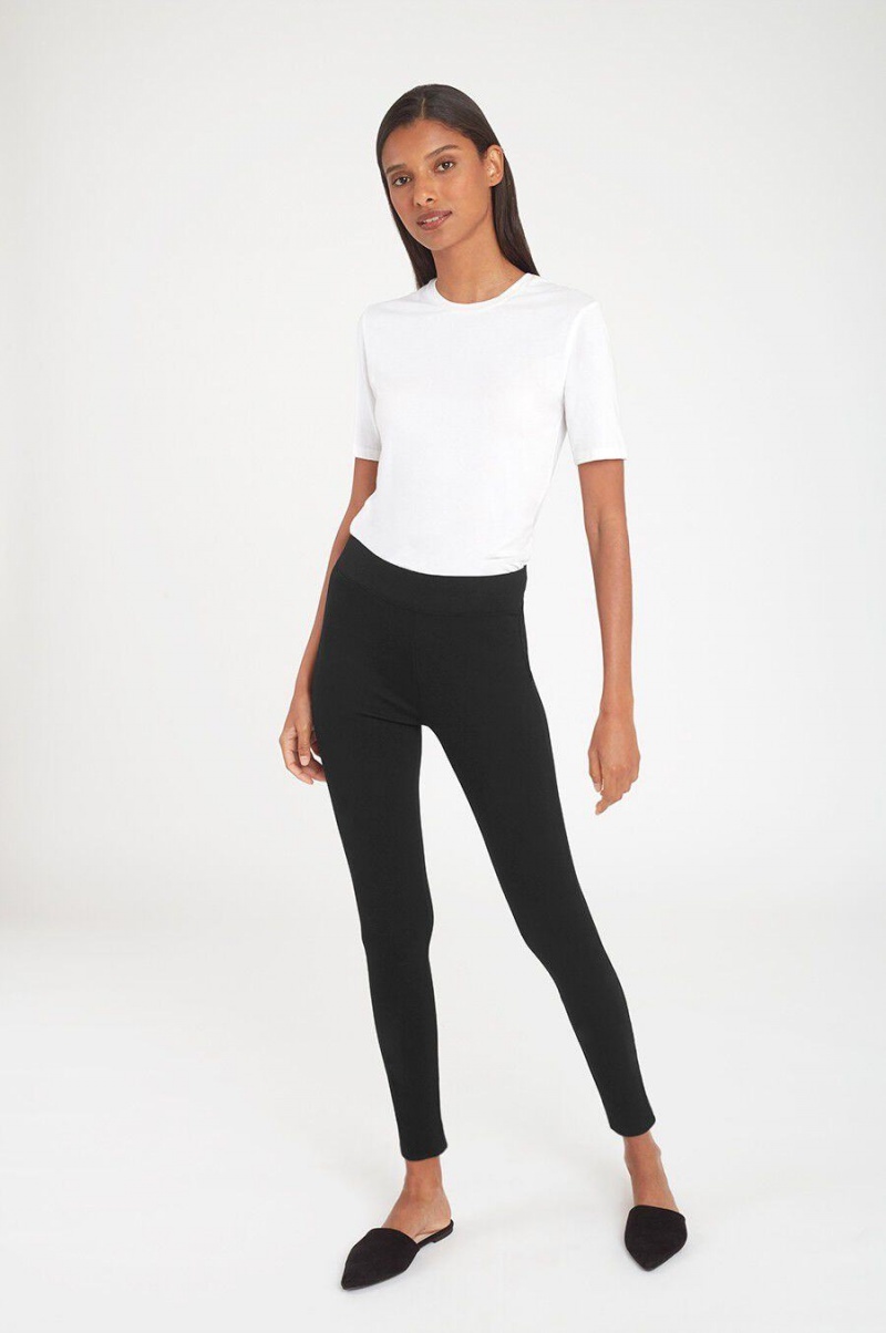 Pantalon Cuyana Ponte Legging Mujer Negras | NJV4653HT