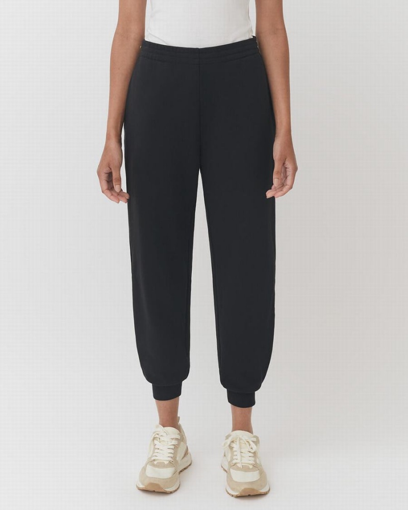 Pantalones Jogger Cuyana Terry Sculpted Mujer Negras | EAV4694AG